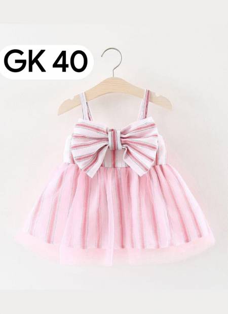 Pink Colour GURUKRUPA Fancy Stylish Party Wear Girls Kids Colllection GK-40